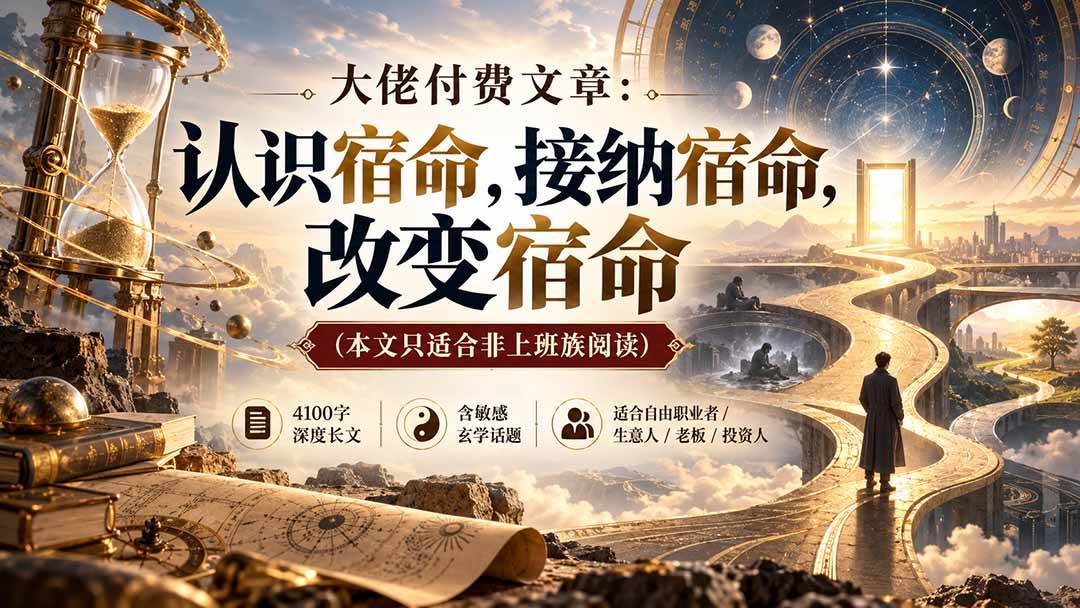 （20673期）【无水印】大佬付费文章：认识宿命，接纳宿命，改变宿命（本文只适合非上班族阅读）-离锋创库
