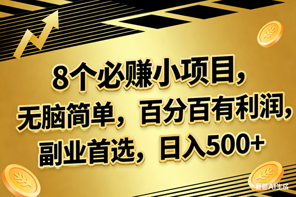 (17793期)10个必赚的小项目,百分百有利润,无脑简单,副业首选,日入300+-离锋创库