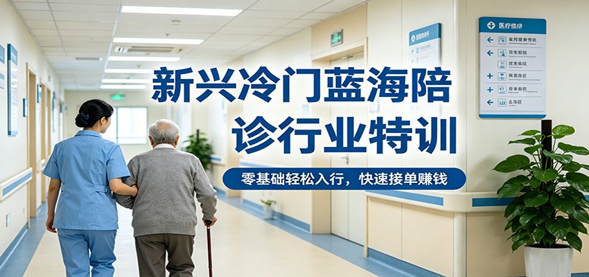 新兴冷门蓝海陪诊行业特训，零基础轻松入行，快速接单赚钱-离锋创库