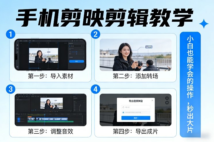 手机剪映剪辑教学，小白也能学会的操作，秒出大片-离锋创库