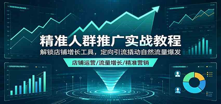 精准人群推广实战教程：解锁店铺增长工具，定向引流撬动自然流量爆发-离锋创库