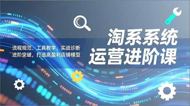 (16927期)淘系系统运营进阶课2.0,流程规范、工具教学、实战诊断,进阶突破,打造高盈利店铺模型-离锋创库