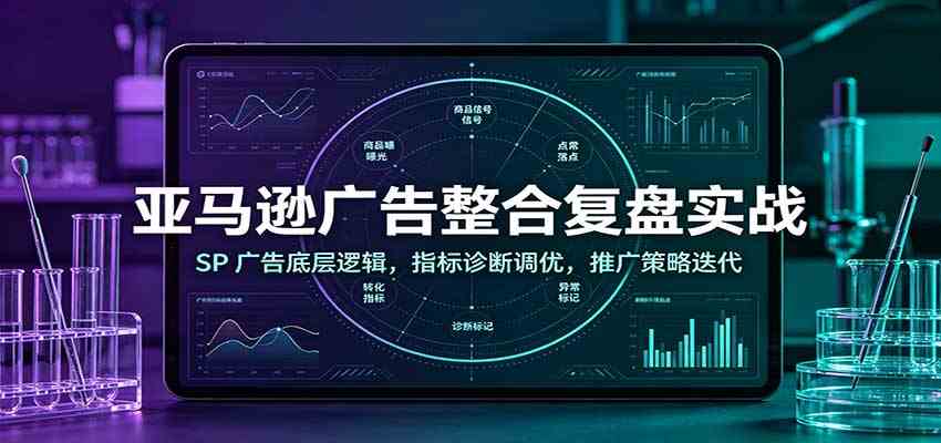 亚马逊广告整合复盘实战:SP广告底层逻辑,指标诊断调优,推广策略迭代-离锋创库