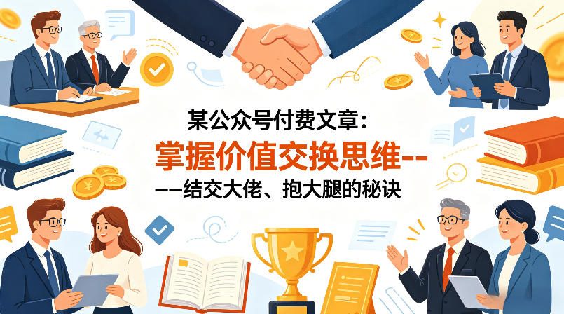 某公众号付费文章：掌握价值交换思维—-结交大佬、抱大腿的秘诀-离锋创库