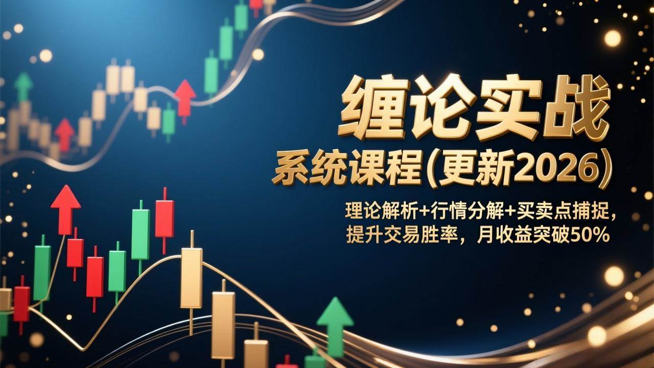 （17136期）缠论实战系统课程(更新2026)，理论解析+行情分解+买卖点捕捉，提升交易胜率，月收益突破50%-离锋创库