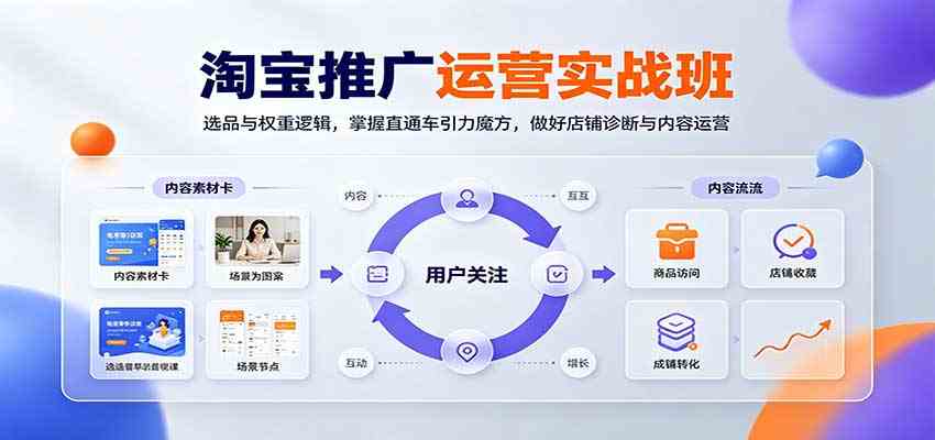 淘宝推广运营实战班:选品与权重逻辑,掌握直通车引力魔方,做好店铺诊断与内容运营 淘宝推广运营实战班:选品与权重逻辑,掌握直通车引力魔方,做好店铺诊断与内容运营