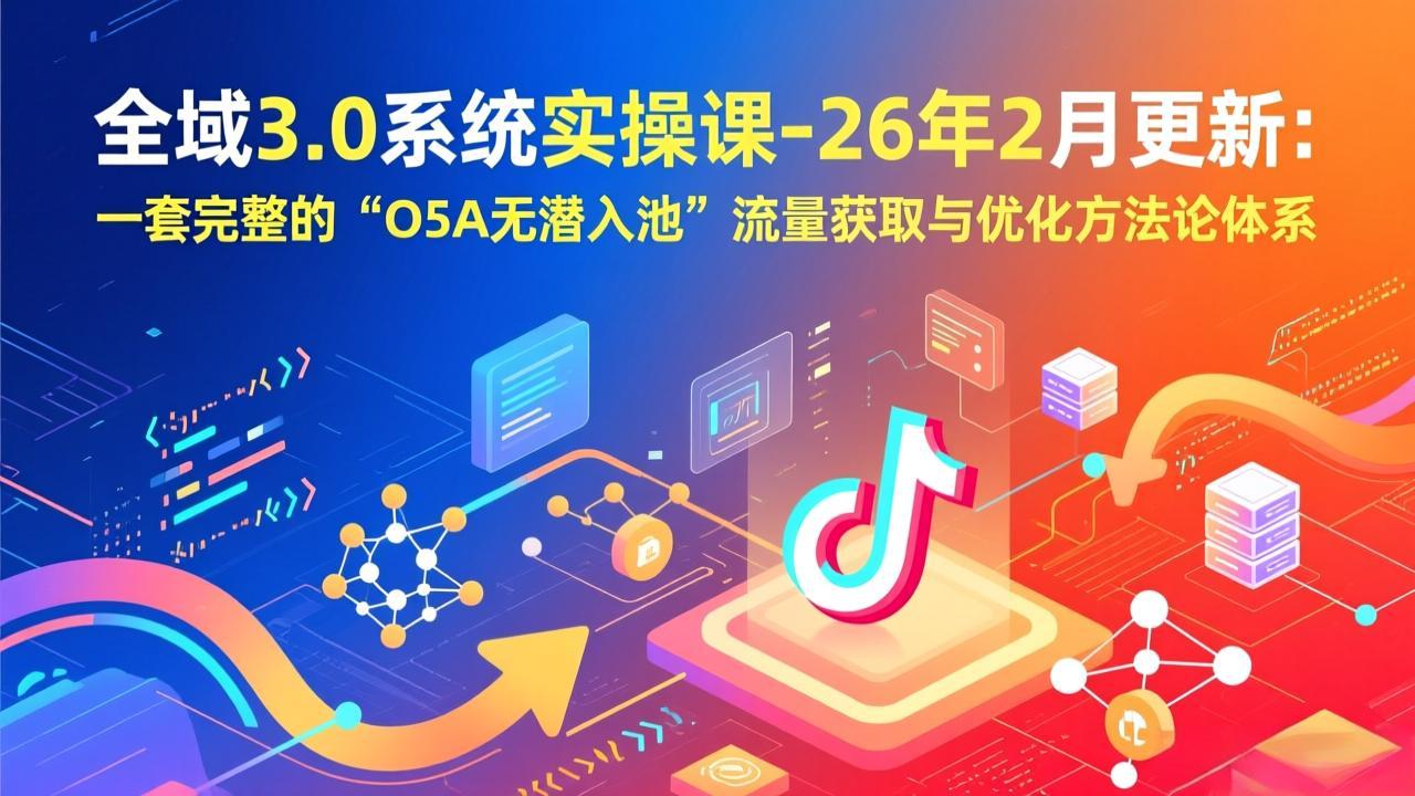 【精】全域3.0系统实操课-26年2月更新:一套完整的“O5A无潜入池”流量获取与优化方法论体系 【精】全域3.0系统实操课-26年2月更新:一套完整的“O5A无潜入池”流量获取与优化方法论体系