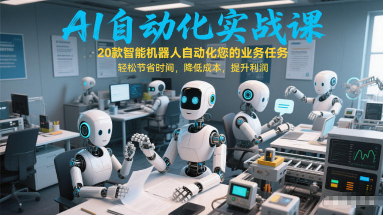 AI自动化实战课:20款智能机器人自动化您的业务任务,轻松节省时间,降低成本,提升利润 AI自动化实战课:20款智能机器人自动化您的业务任务,轻松节省时间,降低成本,提升利润