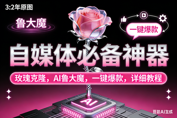 （17153期）玫瑰克隆神器，ai鲁大魔，自媒体必备工具，一键爆款神器，详细教程。-离锋创库