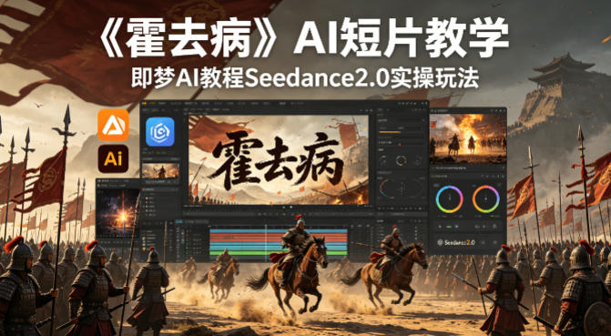 《霍去病》AI短片教学，即梦AI教程Seedance2.0实操玩法-离锋创库