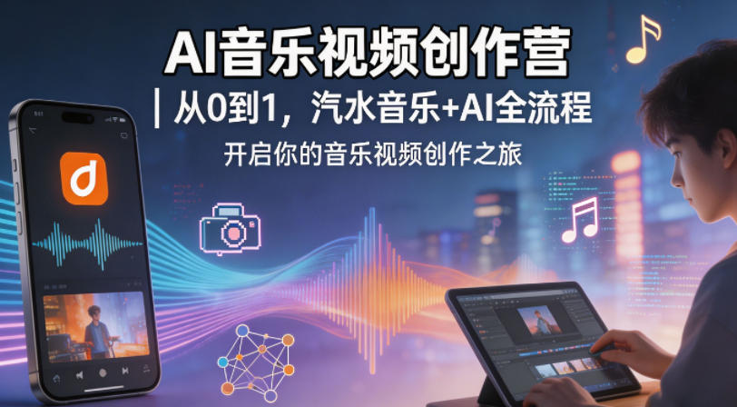 AI音乐视频创作营｜从0到1，汽水音乐+AI全流程，开启你的音乐视频创作之旅-离锋创库
