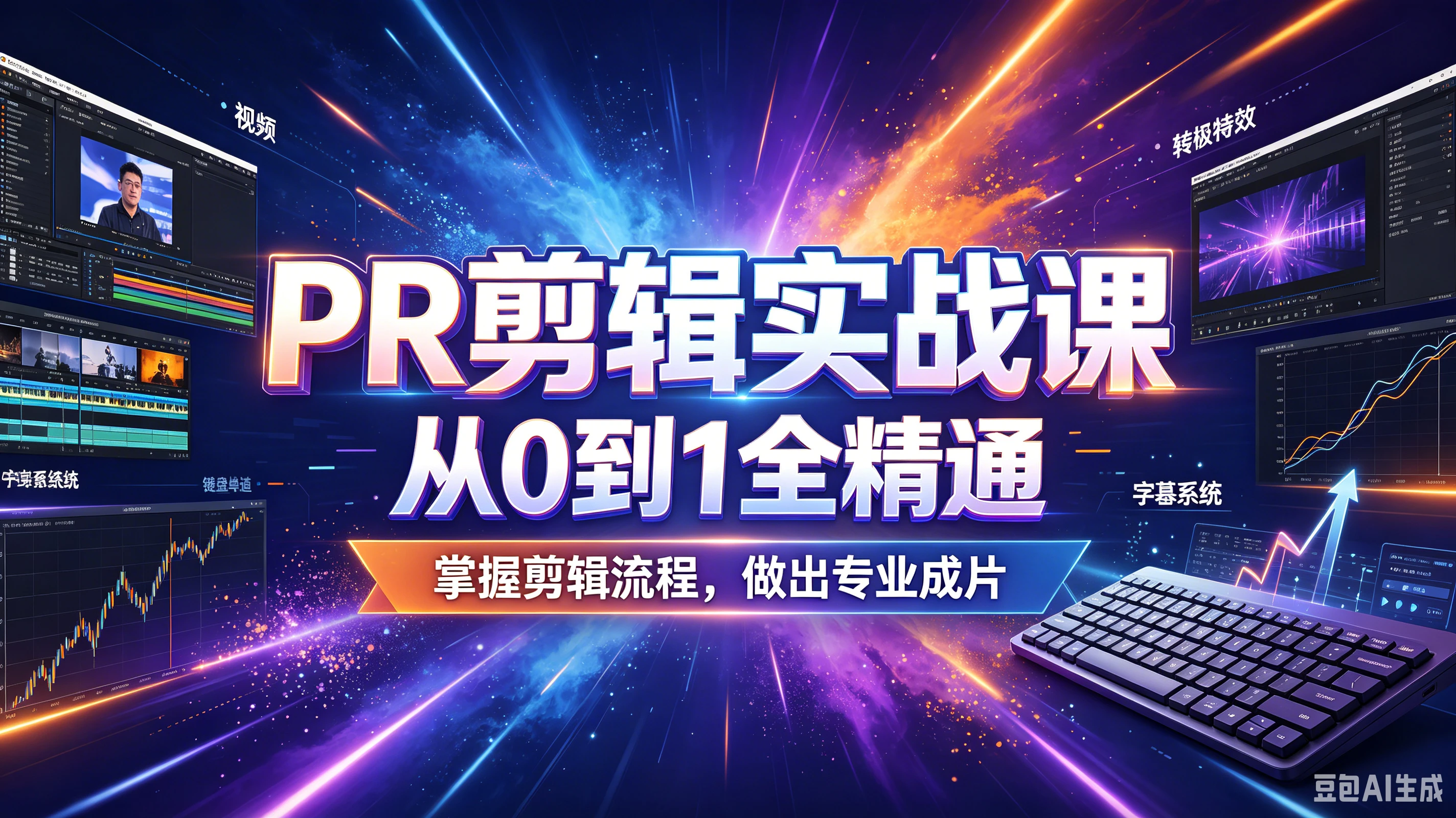 【精】PR剪辑实战课，从0到1全精通，掌握剪辑流程，做出专业成片-离锋创库