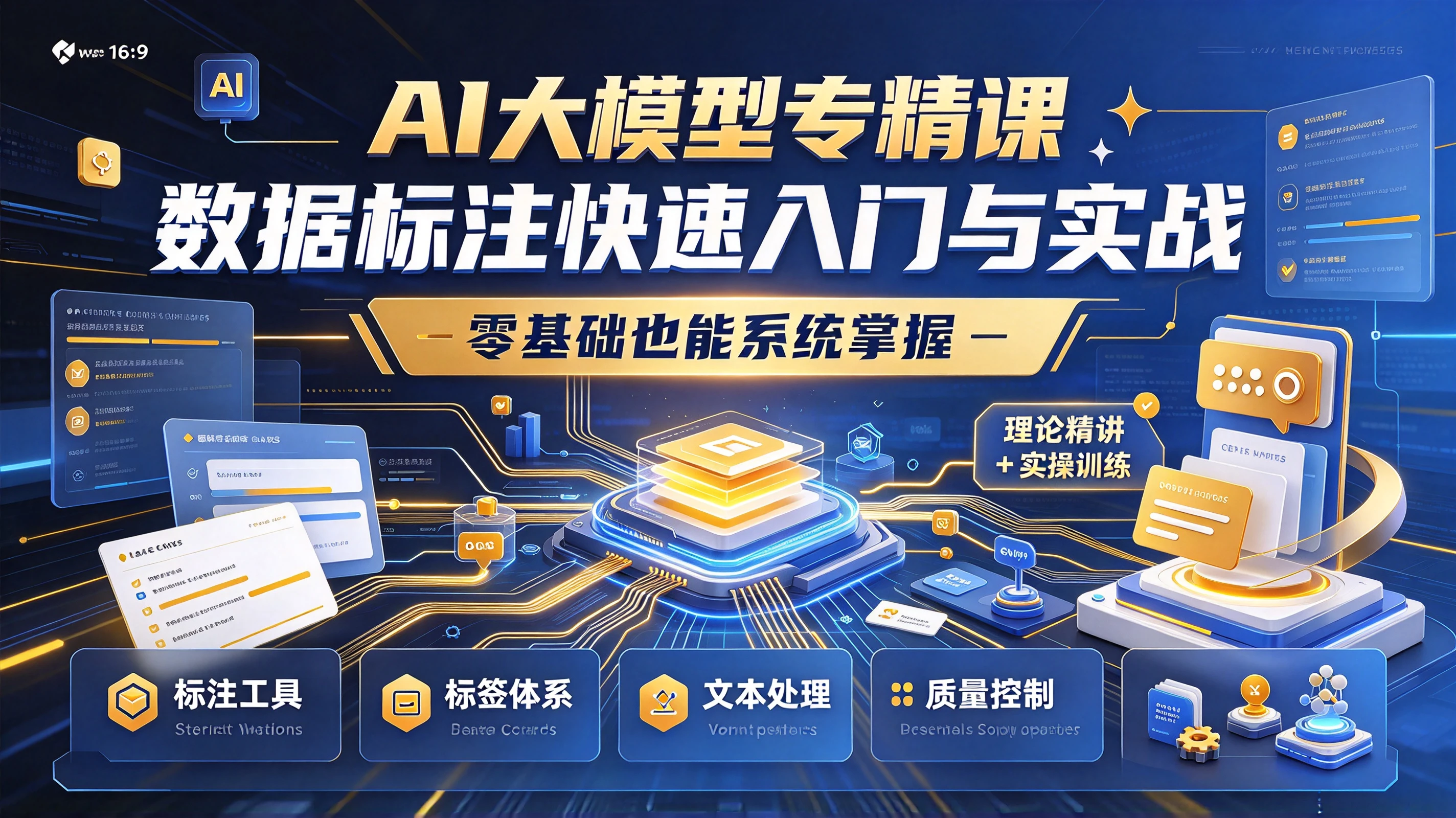 【精】AI大模型专精课,数据标注快速入门与实战,零基础也能系统掌握-离锋创库
