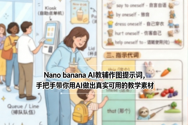 Nano banana AI教辅作图提示词，手把手带你用AI做出真实可用的教学素材-离锋创库