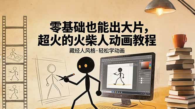 （17464期）零基础也能出大片，超火的火柴人动画教程（藏经人风格）-离锋创库