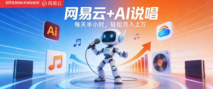网易云+AI说唱,每天半小时,AI内容创作+流量变现,轻松月入1W-离锋创库