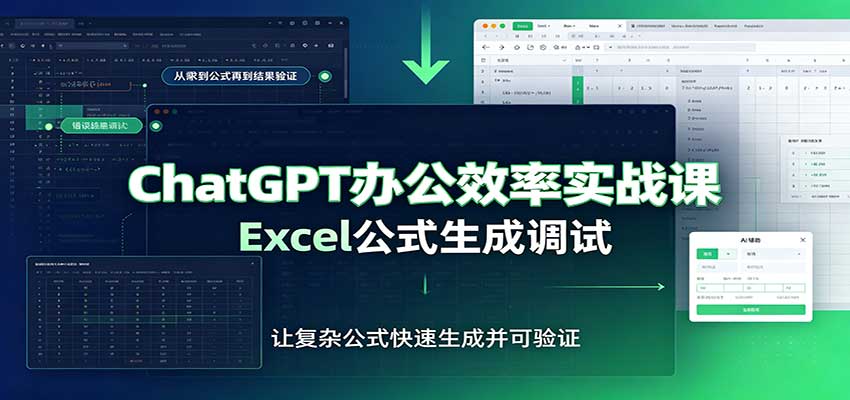 ChatGPT办公效率实战课：提示词技巧，Excel公式生成调试，文档编写教程-离锋创库