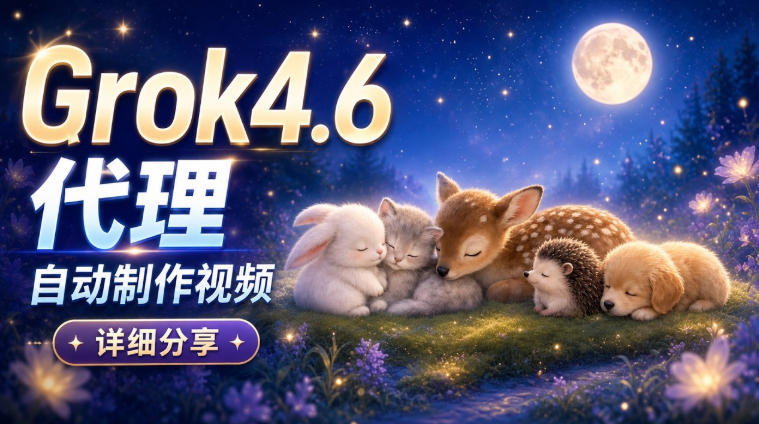 Grok 4.6代理自动制作视频！从提示词到成片全流程详细分享｜AI Agent实操分享-离锋创库