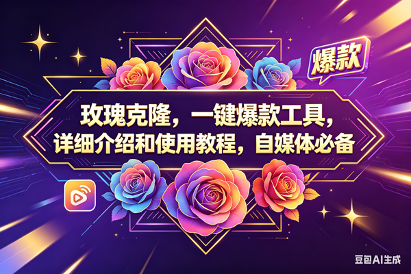 （18163期）玫瑰克隆，一键爆款工具，ai智能体，自媒体神器，60多个功能教程-离锋创库