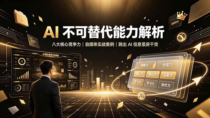 (19344期)付费文章:AI 不可替代能力解析▸八大核心竞争力|自媒体实战案例|跳出 AI 信息茧房干货-离锋创库