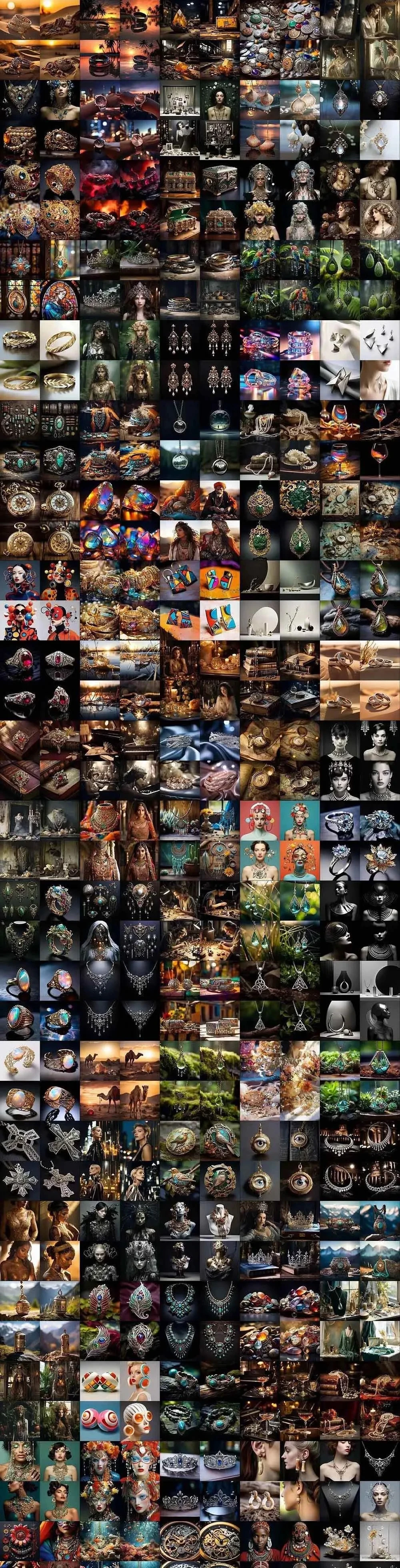 460+专业Midjourney珠宝摄影AI提示词+成效果图,戒指/项链/耳环/手链/宝石/及奢侈配饰等全品类 460+专业Midjourney珠宝摄影AI提示词+成效果图,戒指/项链/耳环/手链/宝石/及奢侈配饰等全品类