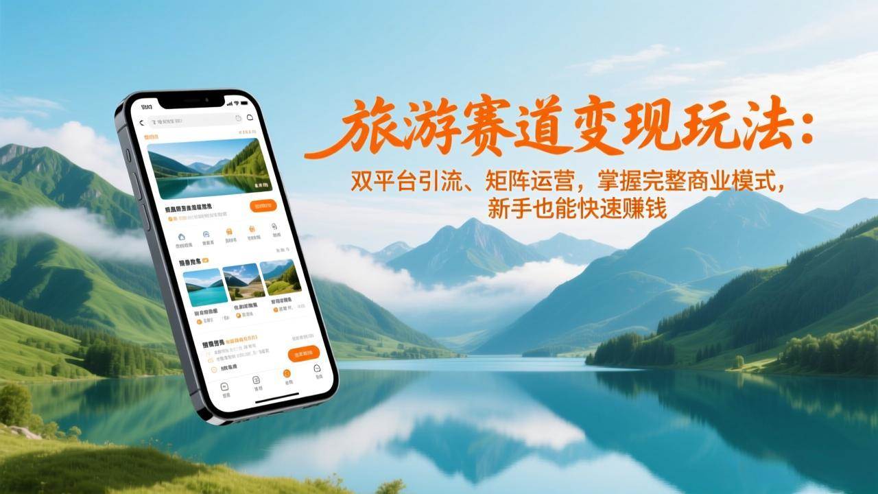 （17153期）旅游赛道变现玩法：双平台引流、矩阵运营，掌握完整商业模式，新手也能快速赚钱-离锋创库