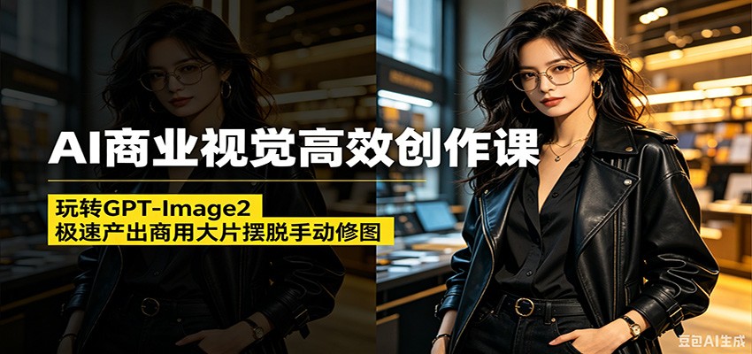 AI商业视觉高效创作课：玩转GPT-Image2，极速产出商用大片摆脱手动修图-离锋创库