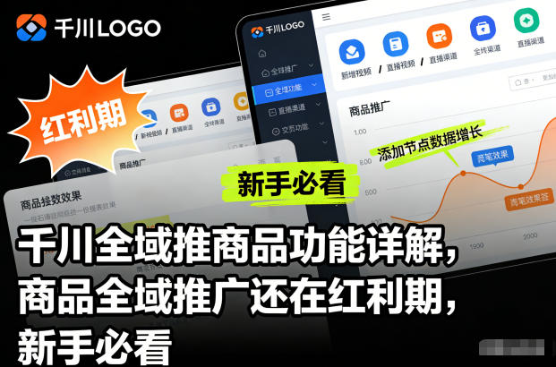 千川全域推商品功能详解，商品全域推广还在红利期，新手必看-离锋创库