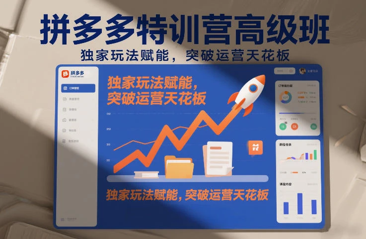 【精】拼多多特训营高阶班，独家玩法赋能，突破运营天花板(更新26年1月)-离锋创库