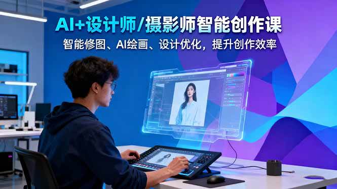（16398期）AI+设计师/摄影师智能创作课：智能修图、AI绘画、设计优化，提升创作效率-离锋创库