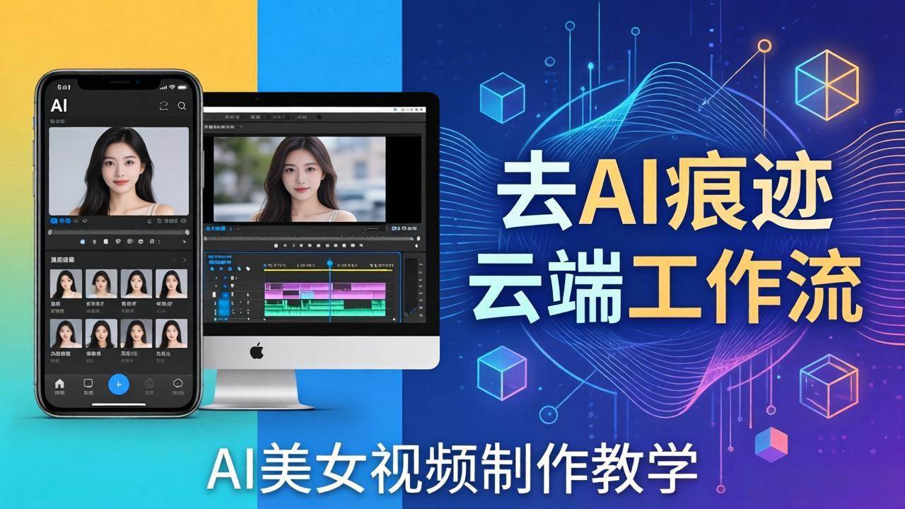 （17928期）AI美女视频制作教学：去AI痕迹，云端工作流出图，手机电脑均可，不需要配置-离锋创库