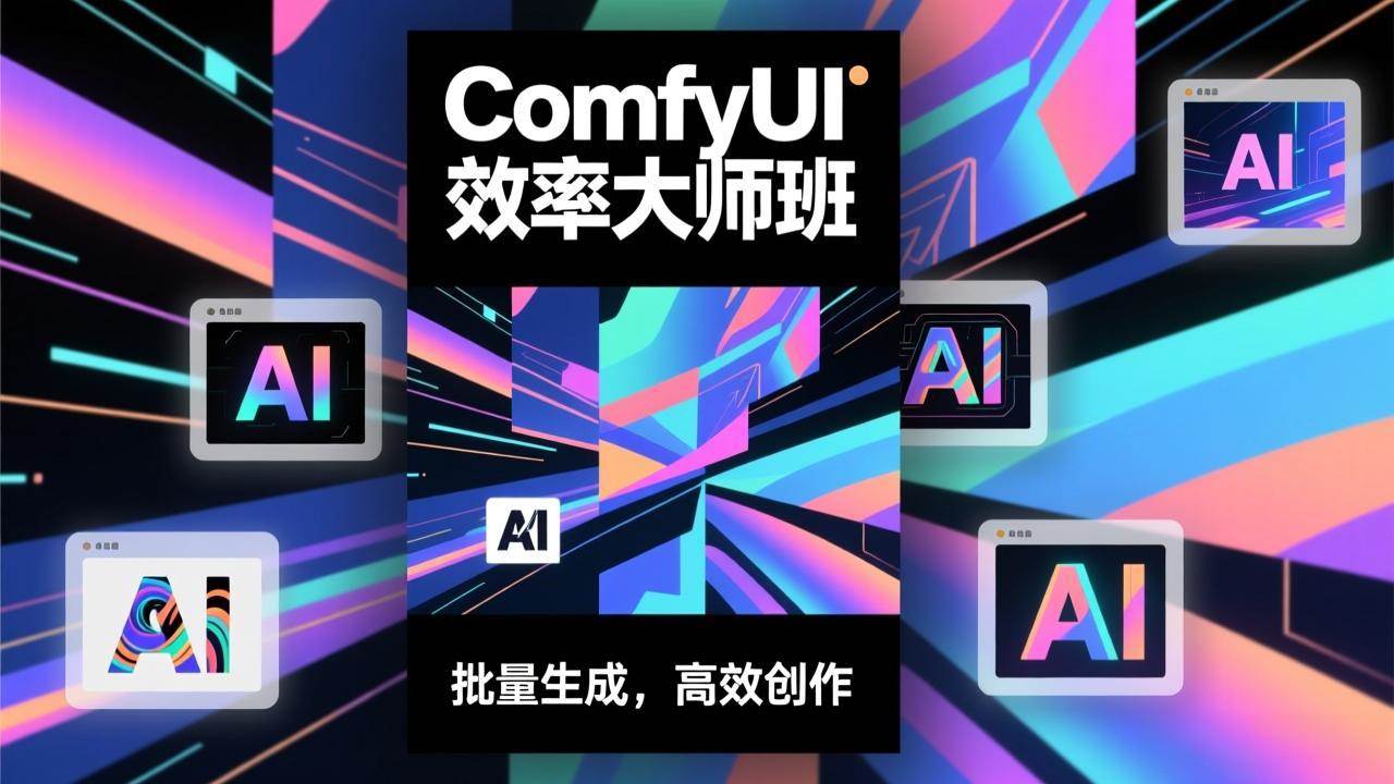 （17107期）ComfyUI效率大师班：工作流搭建，批量生成，将个人AI出图效率提升5-10倍，月接单收入1-3万-离锋创库