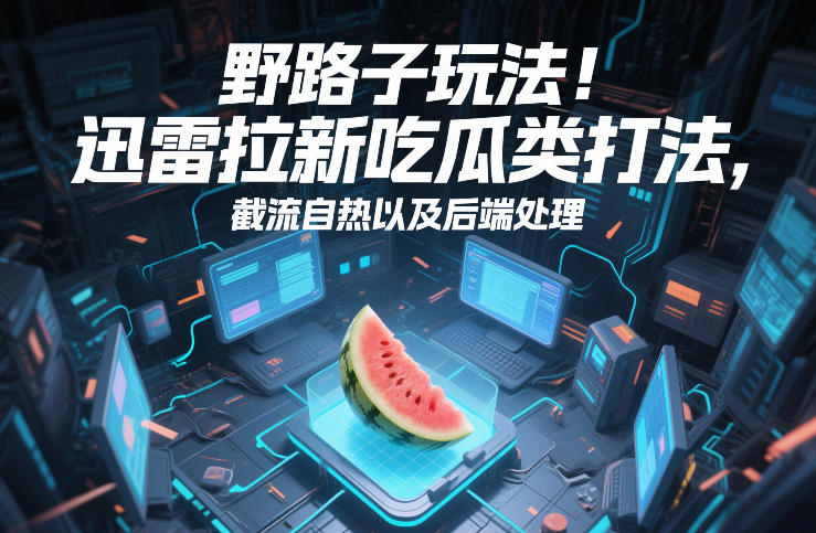 野路子玩法！迅雷拉新吃瓜类打法，截流自热以及后端处理-离锋创库