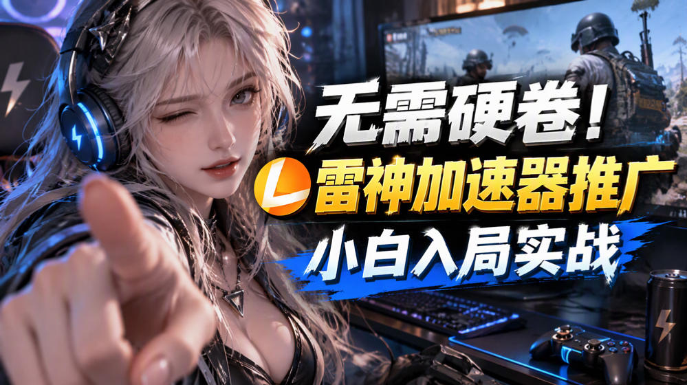 无需硬卷!雷神加速器推广,小白入局实战一天也能几十r-离锋创库