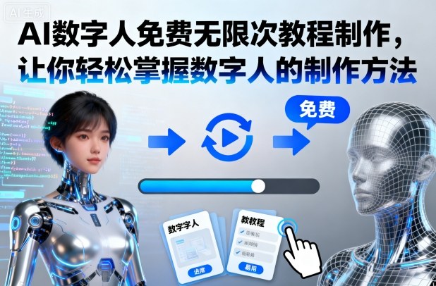 AI数字人免费无限次教程制作,让你轻松掌握数字人的制作方法-离锋创库
