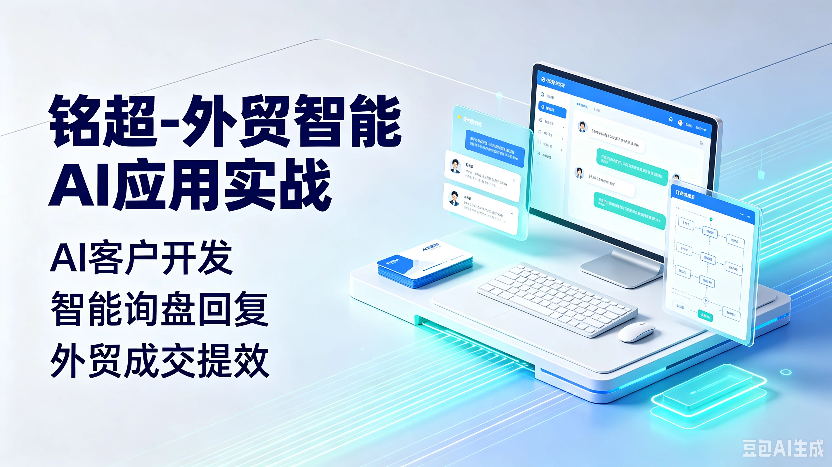 【精】铭超-外贸智能AI应用实战，AI客户开发、智能询盘回复、外贸成交提效-离锋创库