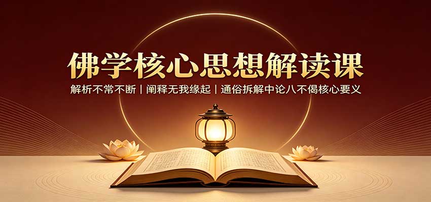 佛学核心思想解读课：解析不常不断，阐释无我缘起，通俗拆解中论八不偈核心要义-离锋创库