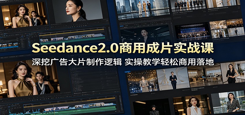 Seedance2.0商用成片实战课：深挖广告大片制作逻辑，实操教学轻松商用落地-离锋创库