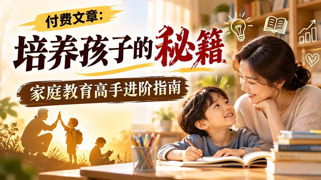 (20919期)付费文章:培养孩子的秘籍,家庭教育高手进阶指南-离锋创库