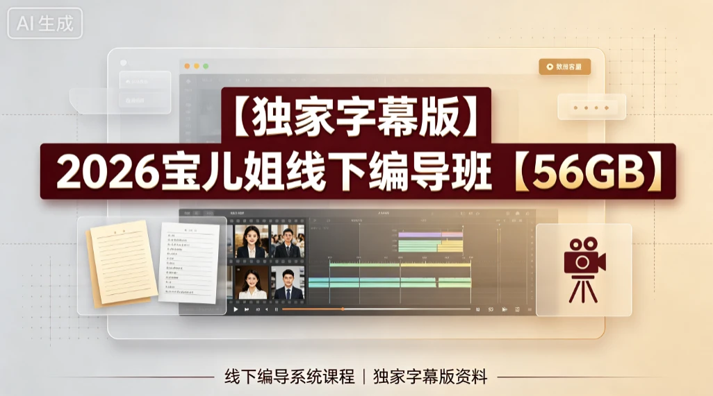 【精】2026宝儿姐线下编导班,线下编导系统课程,独家字幕版资料-离锋创库