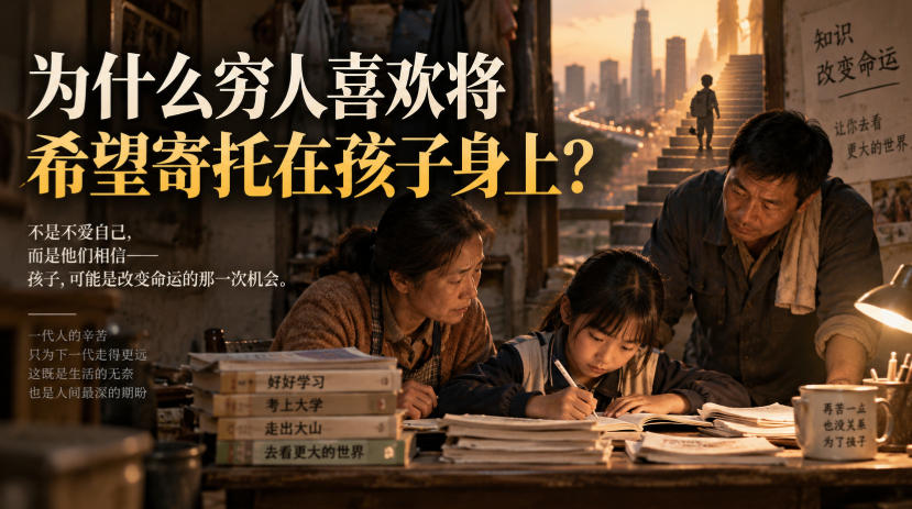某社群精品文章：为什么穷人喜欢将希望寄托在孩子身上？-离锋创库