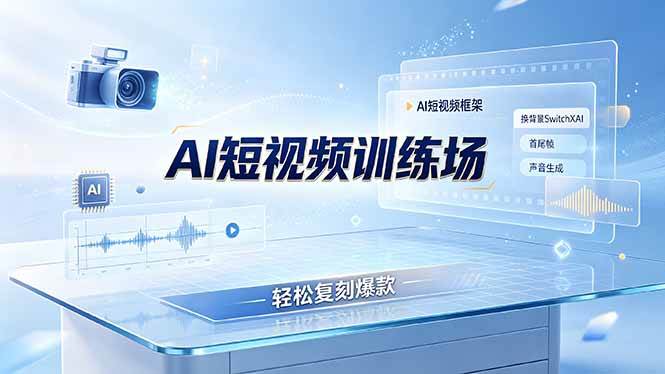 （19137期）老陈AI短视频训练场：AI短视频框架+换背景SwitchXAI+首尾帧+声音生成，轻松复刻爆款-离锋创库