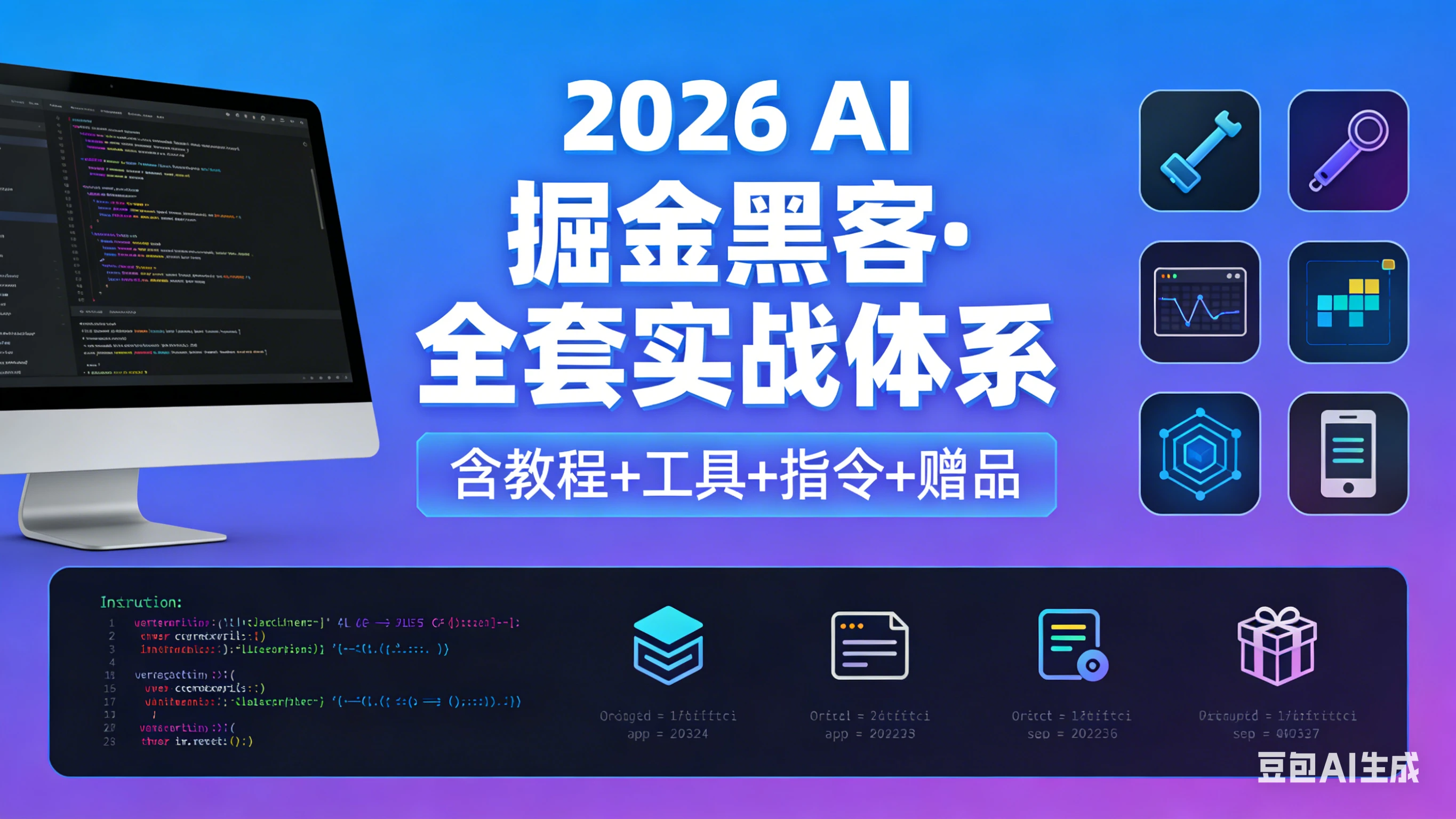 【精】2026 AI 掘金黑客·全套实战体系（含教程+工具+指令+赠品）-离锋创库