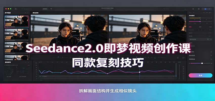 Seedance2.0即梦视频创作课：剧本式视频制作，同款复刻技巧，多行业案例落地教学-离锋创库