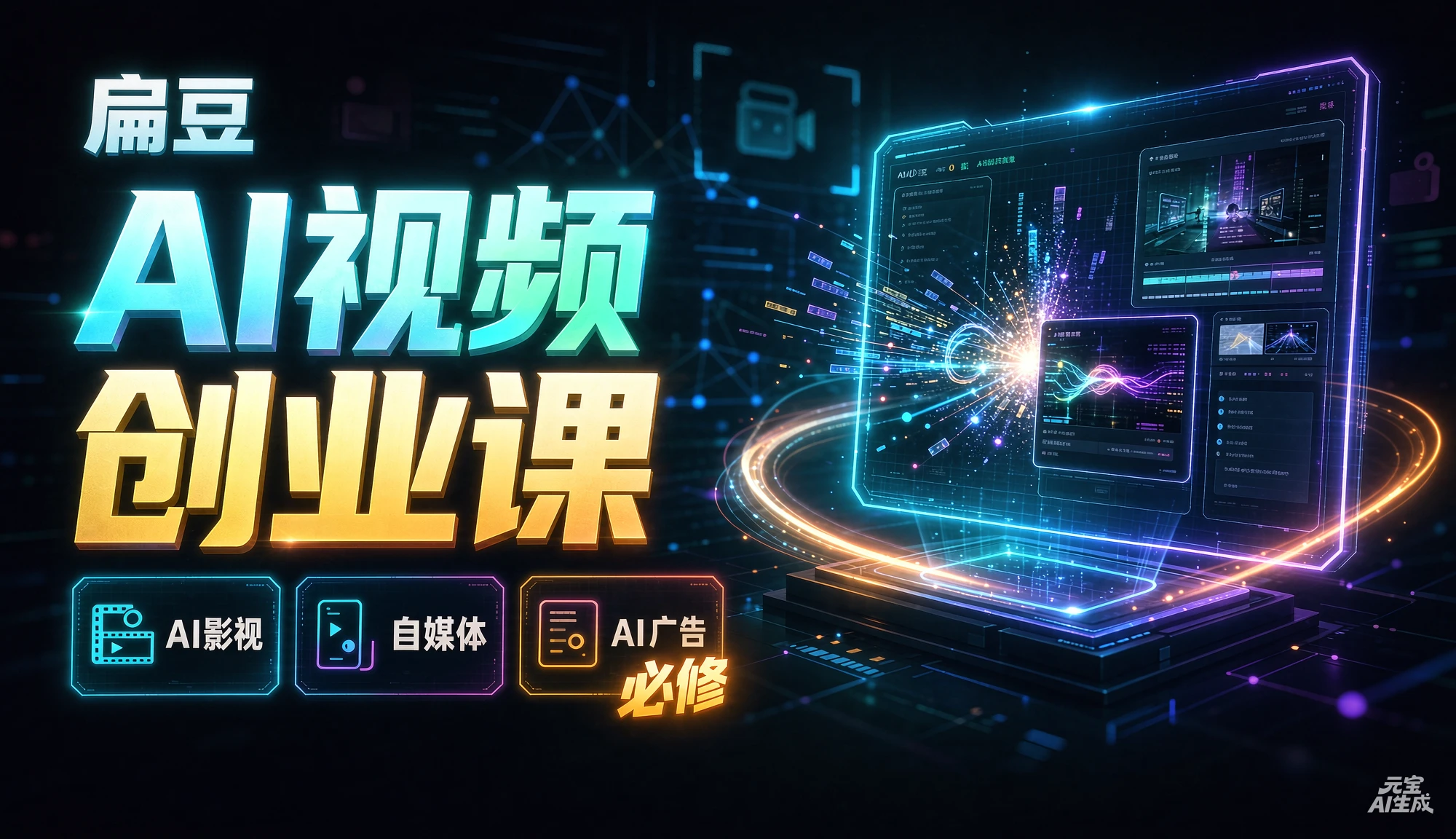 【精】扁豆:AI视频创业课(AI影视、AI自媒体、AI广告 必修) 【精】扁豆:AI视频创业课(AI影视、AI自媒体、AI广告 必修)