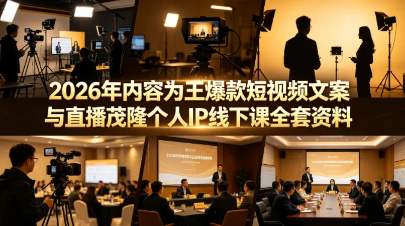 2026茂隆个人IP线下课全套资料 短视频文案直播运营实操指南-离锋创库