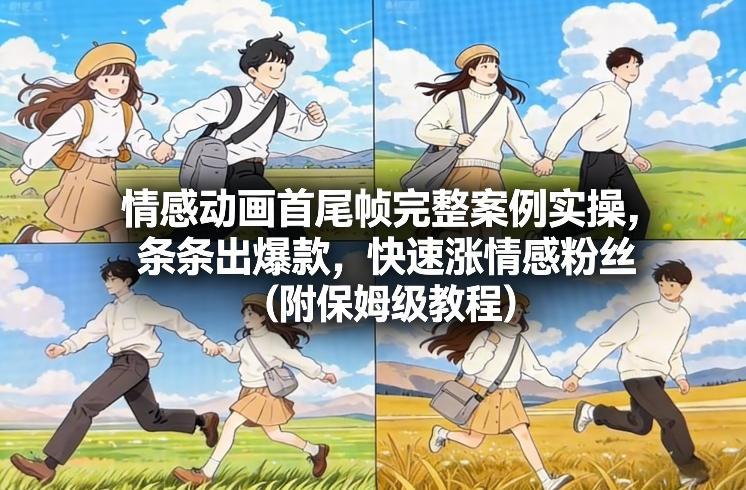 情感动画首尾帧完整案例实操，条条出爆款，快速涨情感粉丝（附保姆级教程）-离锋创库