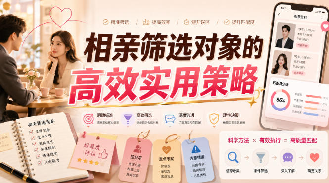 付费文章：相亲筛选对象的高效实用策略-离锋创库