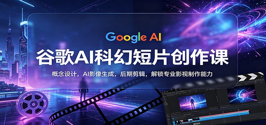 谷歌AI科幻短片创作课：概念设计，AI影像生成，后期剪辑，解锁专业影视制作能力-离锋创库