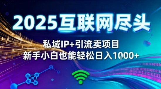 2025网创尽头王炸项目！私域IP+精准引流，新手小白在家躺賺日入1k，零经验也能上手【揭秘】-离锋创库
